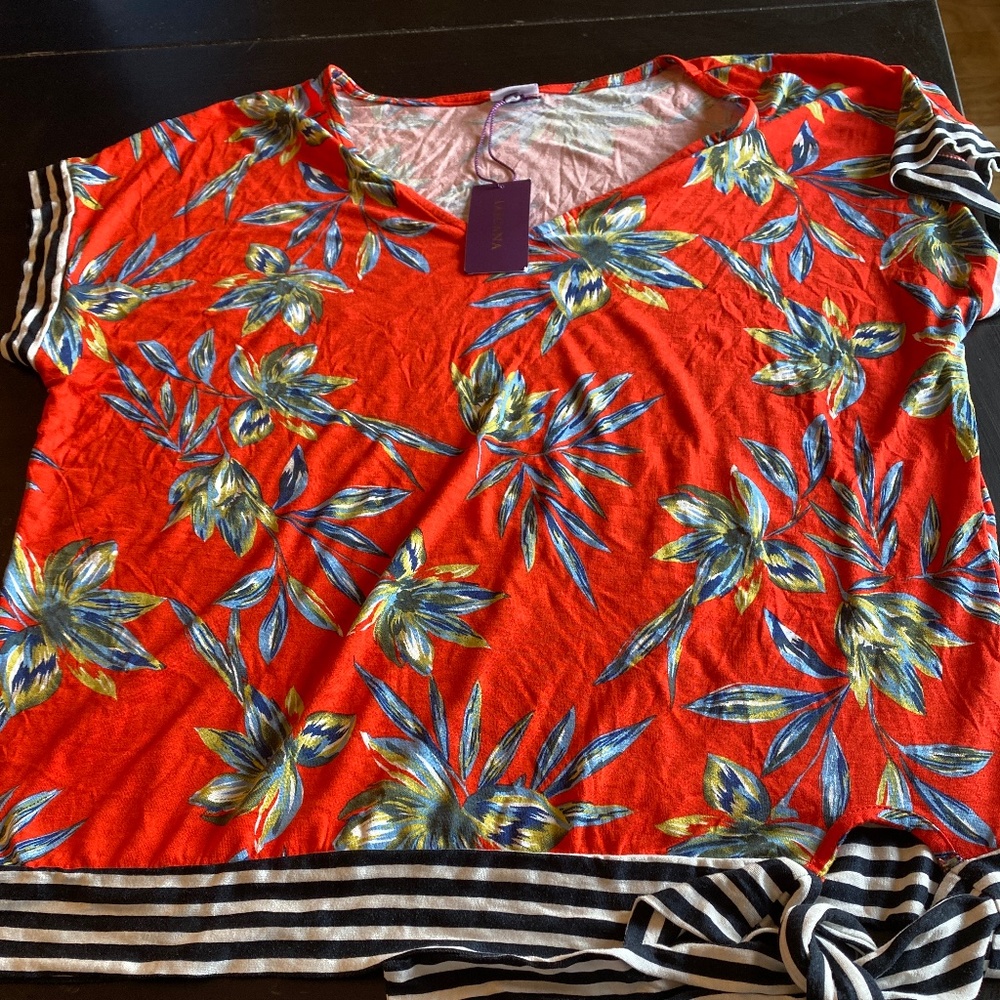 Tie Detail Printed Top